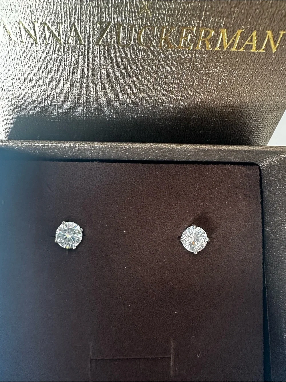 Anna Zuckerman Diamonds Only Better 4 Carats crystalline studs. - Picture 5 of 7